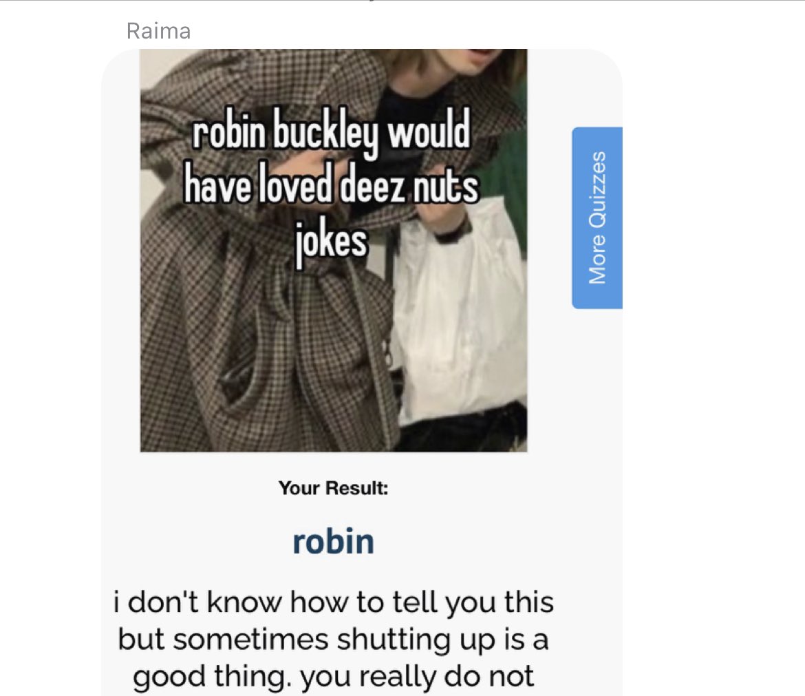 RlovesST's tweet photo. PSA this is actually raina’s result from a stranger things quiz that she actually took #readitandweep #rainainteractingwithstrangerthingscontent #rainalovesstrangerthings #robinnoticeraina https://t.co/UpBeJYvPQV
