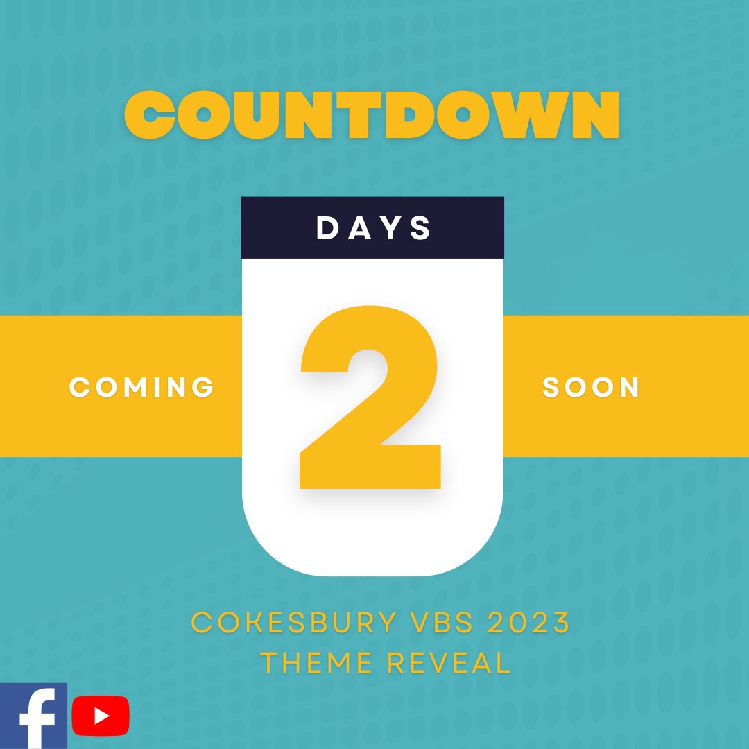 Only two more days until our LIVE VBS 2023 Theme Reveal on Facebook and YouTube! Can you guess what the 2023 theme will be? Reply here with your guess!