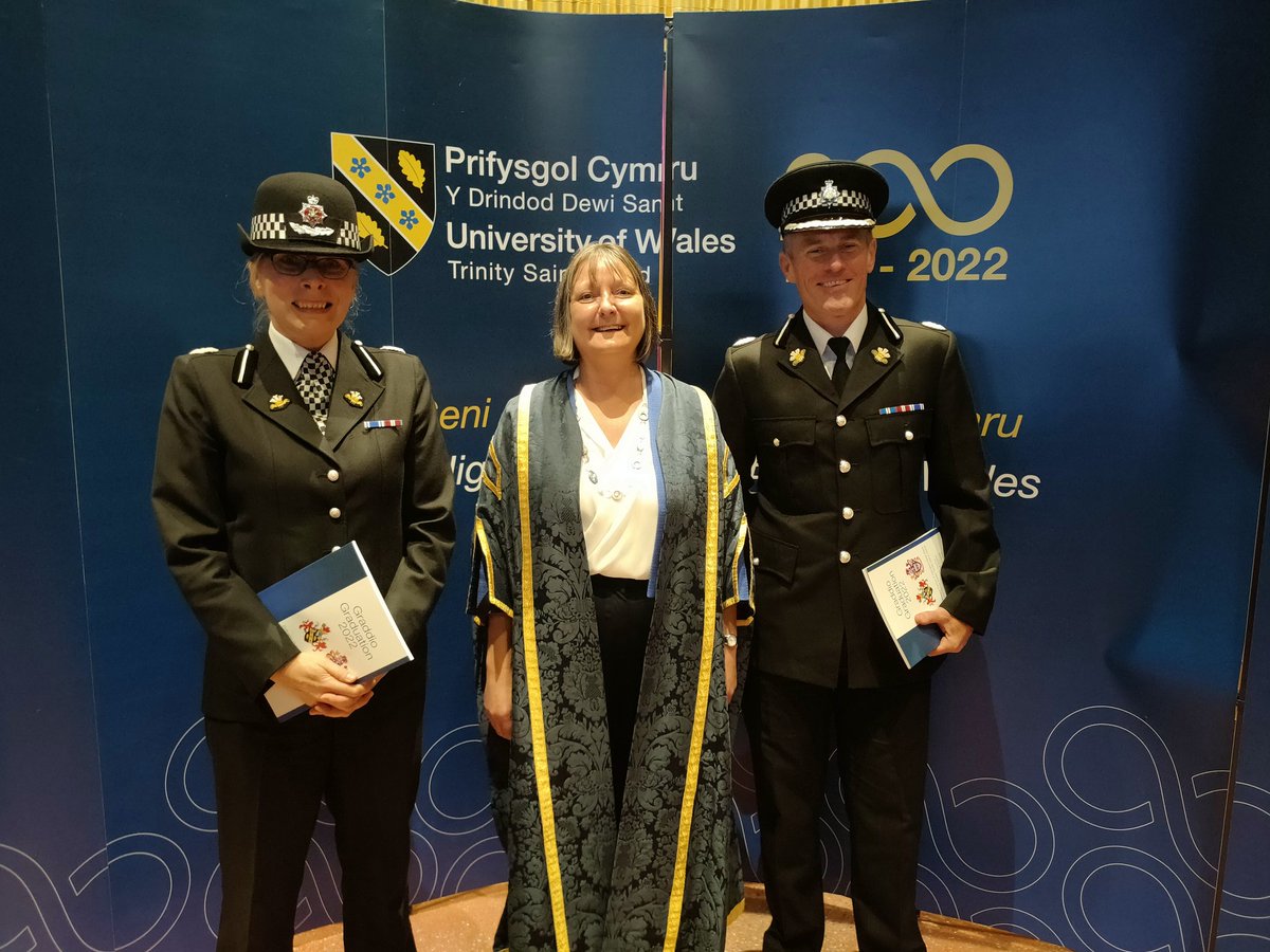 LSBartley's tweet photo. Privilege to attend the first graduation of @gwentpolice Professional Policing degree programme @UWTSD this evening. Huge congratulations to all those celebrating this fantastic achievement 👏🏼👏🏼 https://t.co/fMIaJFv05I