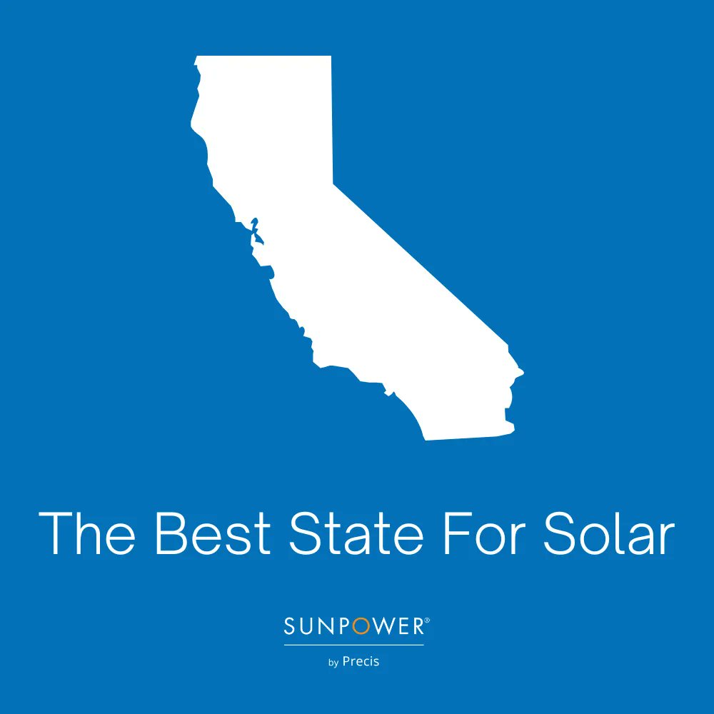PrecisSolar's tweet image. California is consistently one of the best states in the country for generating solar energy!? So what's stopping you from learning your options at SunPower by Precis! #efficiency #homesweetsolar #solarpowered