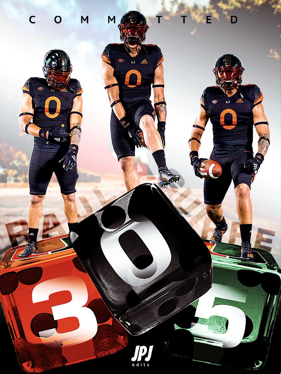 Truly_Jas's tweet photo. BREAKING: TOP247 LB Raul “Popo” Aguirre has committed to Miami! 🟧🟩

Aguirre chose Miami over Alabama, Georgia, Ohio State, Arkansas and Florida.

#GoCanes #EditByMe #305ForLife https://t.co/HklWNFjn7P