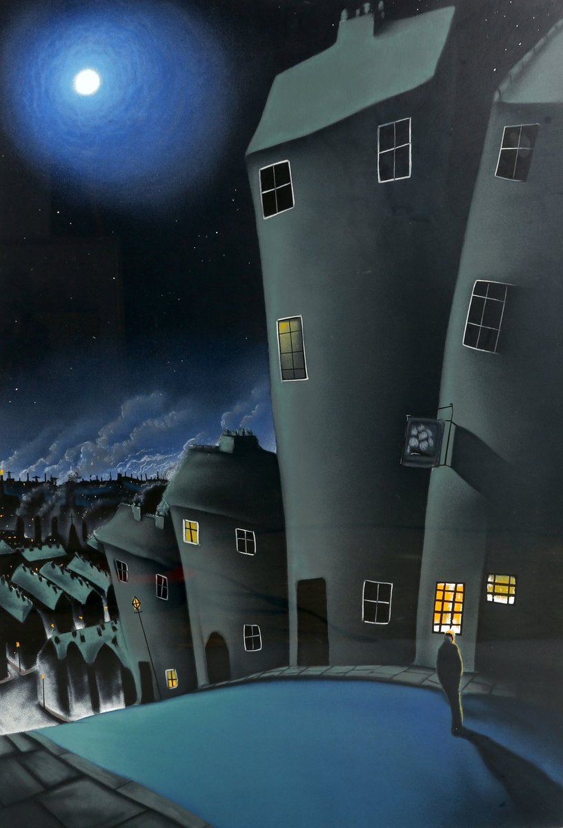 High On A Lonely, Windy Hill by Mackenzie Thorpe (b. 1956)