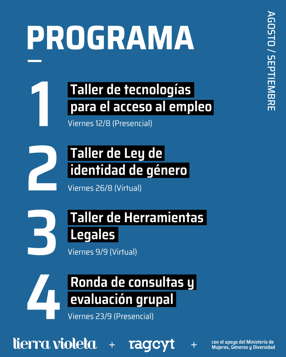 Anotate! Taller preparado y dictado por personas TTNB para otras personas TTNB que ingresaron o buscan ingresar al empleo y quieran conocer sus derechos laborales, sindicales y más. bit.ly/TravajoParaTod… 
Mirá que programón