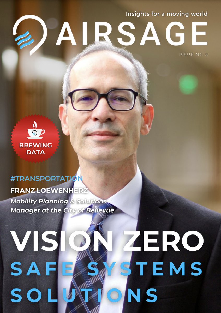 AirSage's tweet photo. In @AirSage's newest magazine edition, @FranzLoewenherz  delves into what Vision Zero is, and how safe system solutions can positively impact all of us. 

To access this magazine, please visit our website or click the link below.

https://t.co/tKExF1YjgO https://t.co/Qc5Z0uEHF7