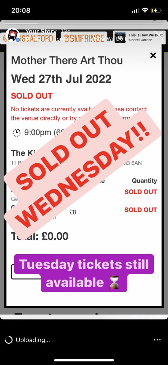 MCharlesProd's tweet image. Wednesday night is officially SOLD OUT!! Tickets still available for Tuesday night. Get ‘em quick, we’re only 2 weeks away! Link in bio
@gmfringe @kingssalford 
#manchester #manchestertheatre #gmfringe2022 #newwriting #independenttheatre