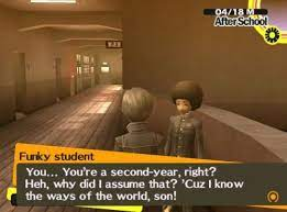 PersonaOfTheDay's tweet photo. The Persona Character Of The Day is Funky Student from Persona 4. #FunkyStudent #Persona4 #Persona #SMT https://t.co/eO3D5tdifN