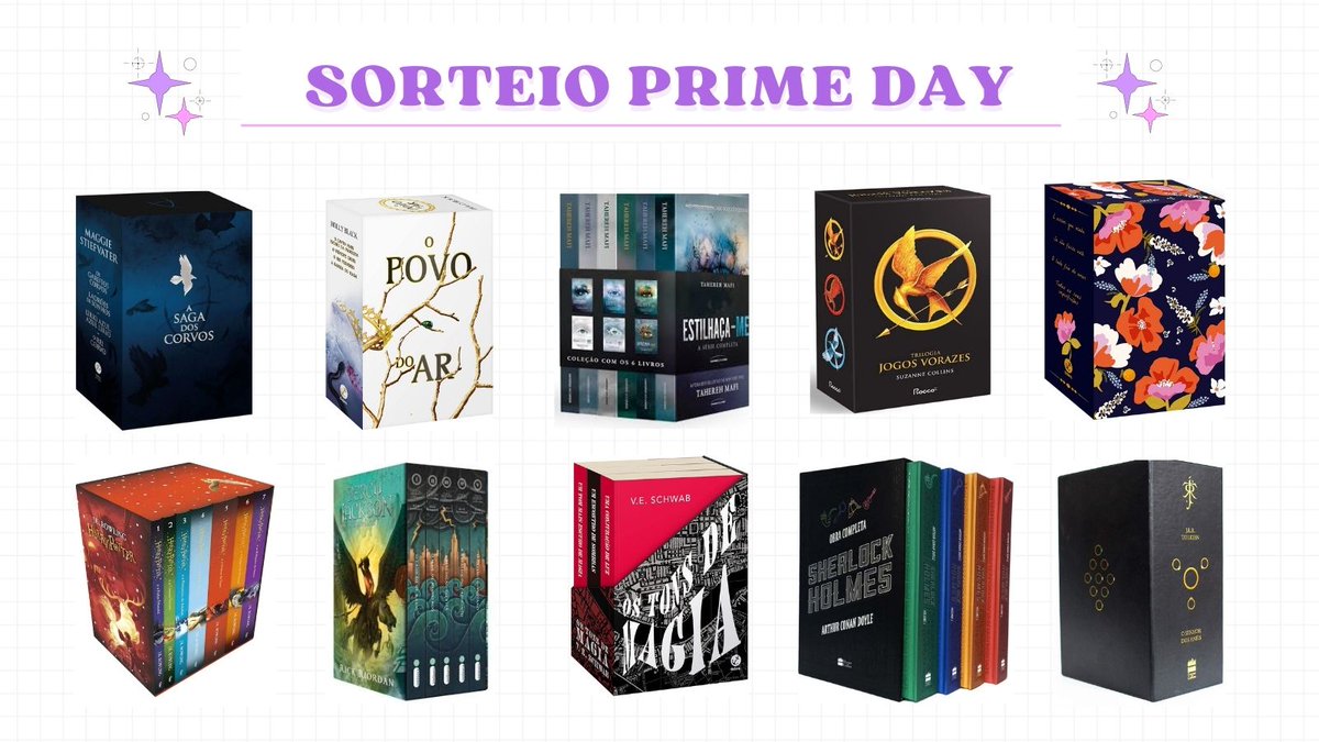 moliterarios's tweet image. 💜 SORTEIO #PrimeDay 

📚 O sorteado escolherá entre um dos boxes do banner!

🟣 Seguir @moliterarios
🟣 RT e FAV no tweet CITADO ABAIXO 
🟣 RT nesse TWEET 
🟣 Comente o livro desejado

🟪 Resultado: 13/07