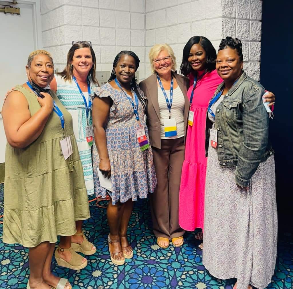 SophiaPKingston's tweet photo. Principal Nelson and Mrs. Chappelle had an opportunity to share our story to teachers and administrators across the state. We also got a chance to meet LETRS Coauthor Carol Tolman! We are moving our school forward! PAWsome!!! #TeamSelmaConnected #TeamSPK #spotlightschool https://t.co/2AdyAasty2