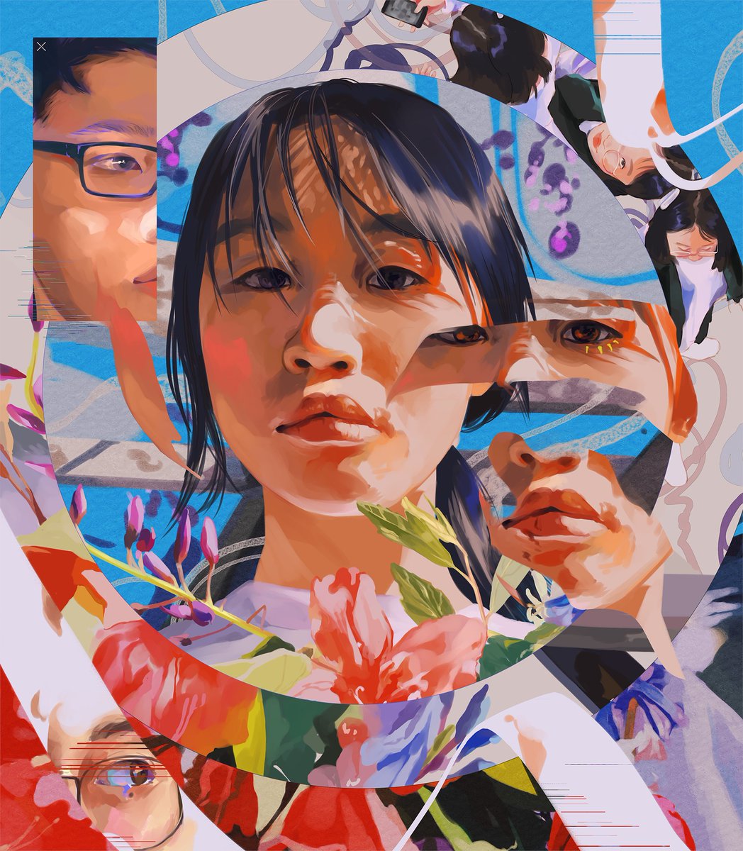 ILYUES's tweet image. hello #PortfolioDay ! i'm isabel, a chinese-kiwi artist who likes painting portraits &amp;amp; colourful characters 🍓