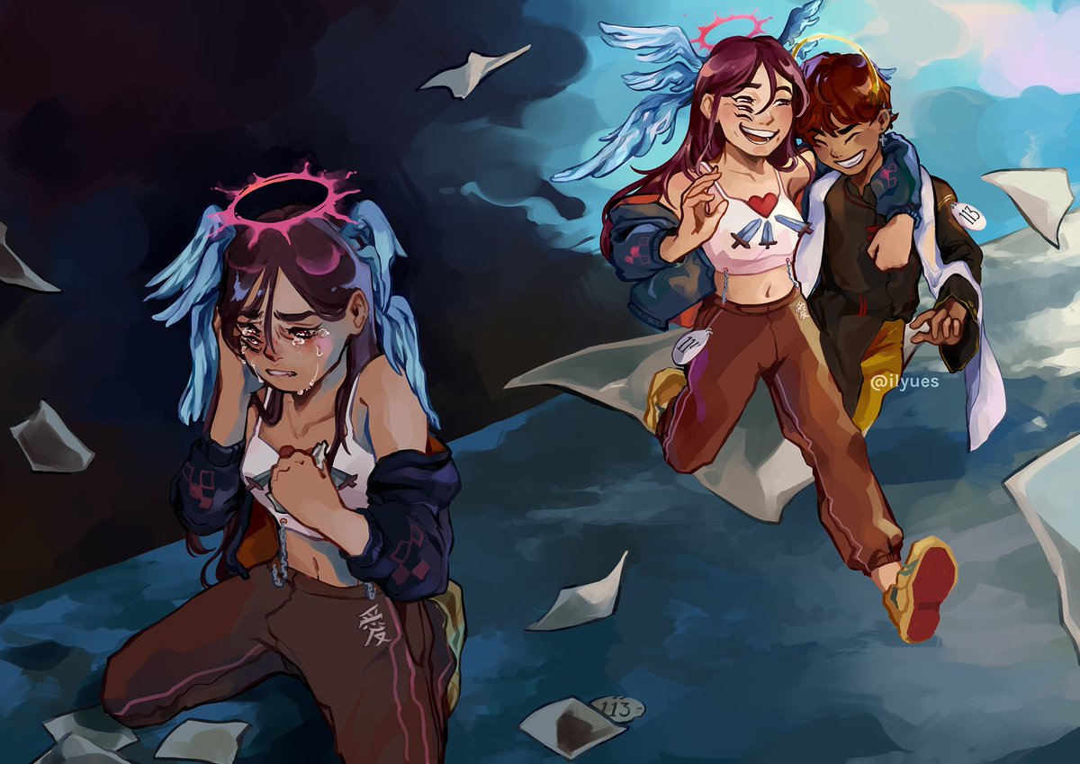 ILYUES's tweet image. hello #PortfolioDay ! i'm isabel, a chinese-kiwi artist who likes painting portraits &amp;amp; colourful characters 🍓