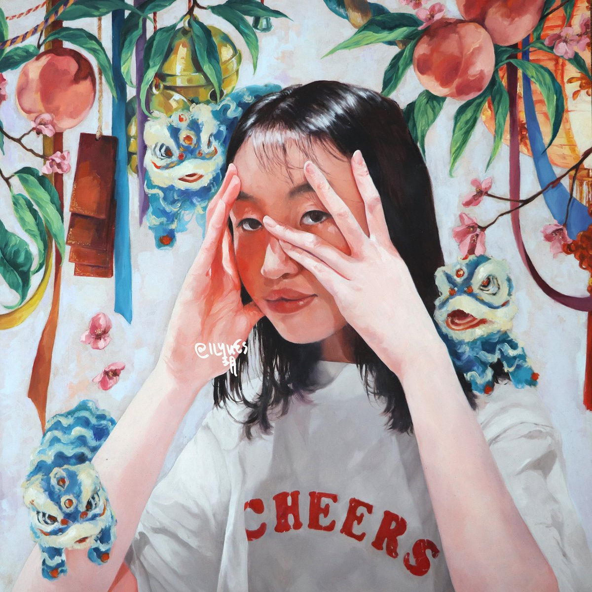 ILYUES's tweet image. hello #PortfolioDay ! i'm isabel, a chinese-kiwi artist who likes painting portraits &amp;amp; colourful characters 🍓