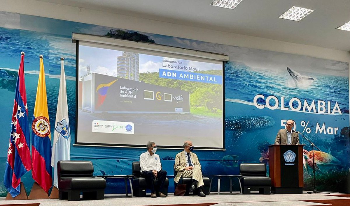 Tuve el gusto de asistir a la inauguración del laboratorio de análisis de ADN ambiental de <a href="/SPYGEN_Lab/">SPYGEN</a>, importante proyecto de cooperación entre #Francia 🇫🇷 y #Colombia 🇨🇴 en <a href="/invemarcolombia/">INVEMAR</a>. Gran avance para el medio ambiente, la preservación y la protección de los ecosistemas