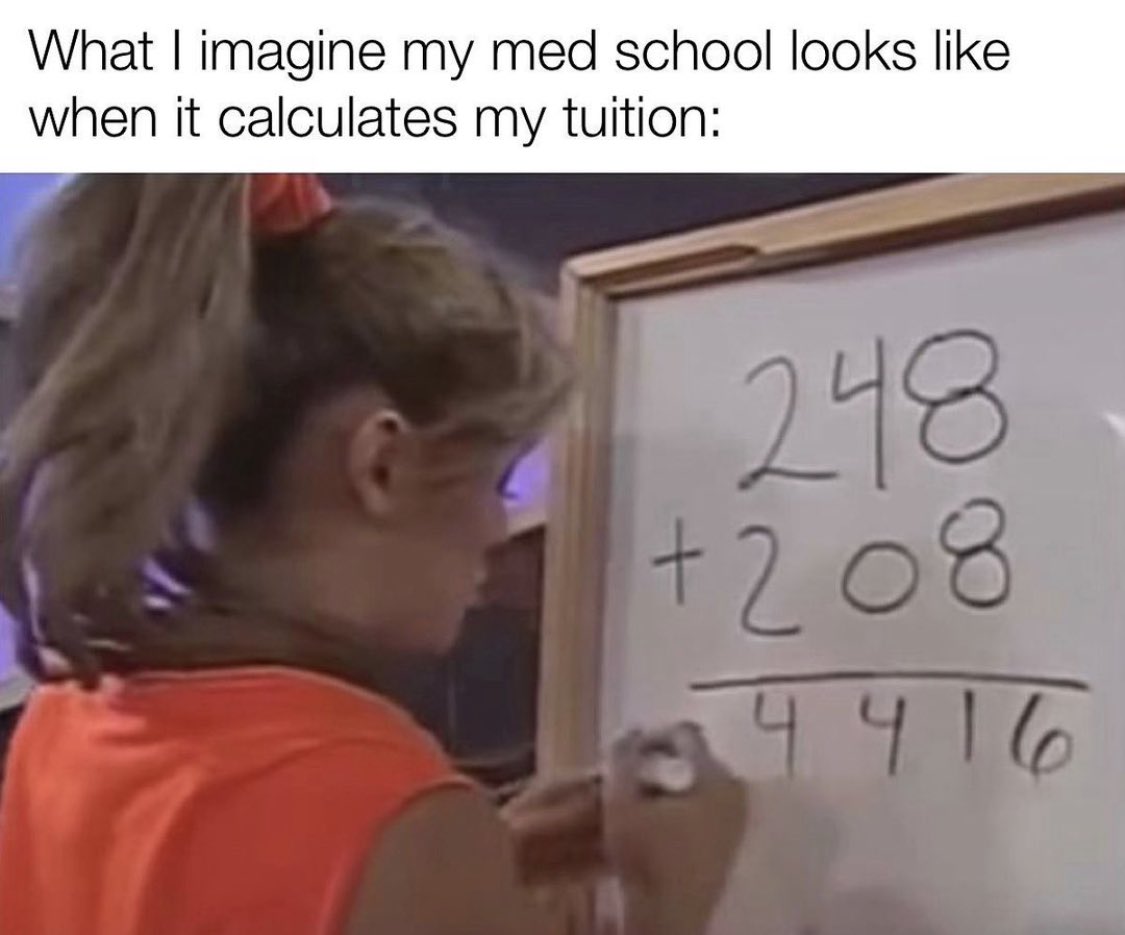 Someone please send help… or a few million dollars! #medtwitter #medschool #Medstudenttwitter