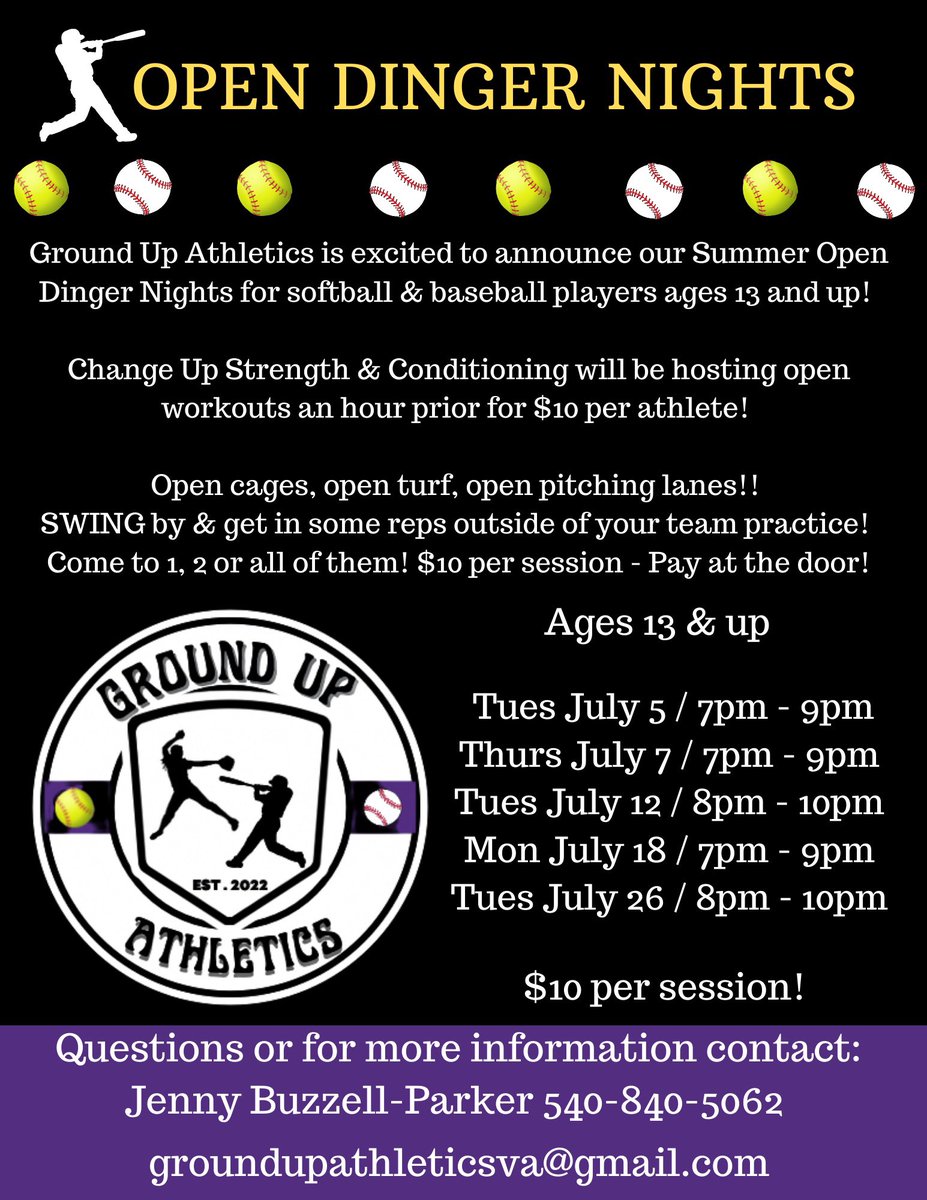 gonna be 💥 tonight at Dinger Depot! Day 3️⃣ of our Summer Academy Series ☝🏼! The excitement and passion for the game from the 25 mini ballers is something else!

Open 🚪 for our Dinger Night hitting tonight 8pm! SWING by &amp; join us for some fun 💪🏼