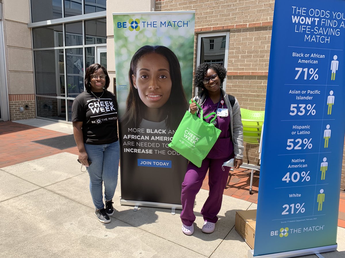 NMDP_advocacy's tweet photo. Jocelyn is at @childrensatl signing up new donors on the @BeTheMatch Registry for #CheekWeek! 💚💙 https://t.co/k1miiCVv1z