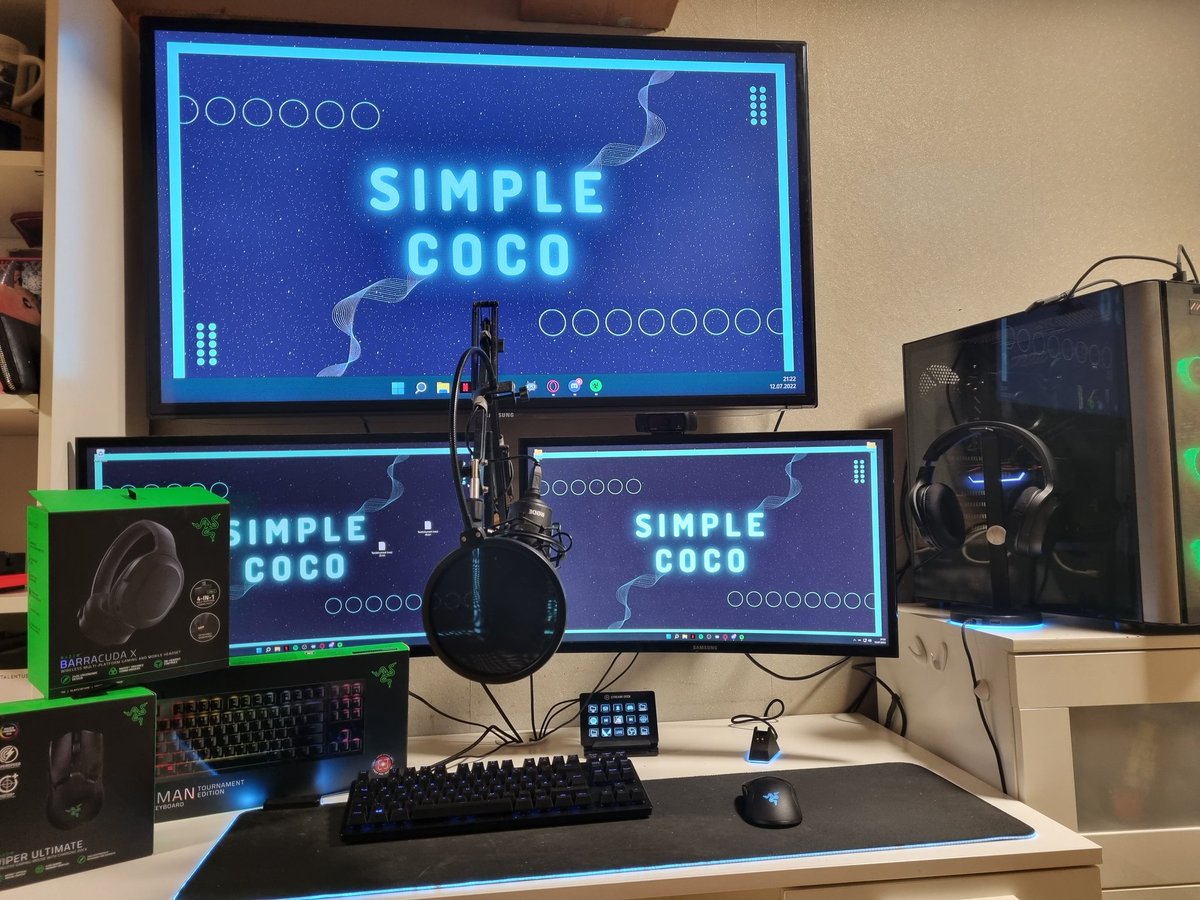 So finally fast fertig mit meinem Setup nur noch neues Mouspad dann habe ich es geschafft 🥰🥰🥰