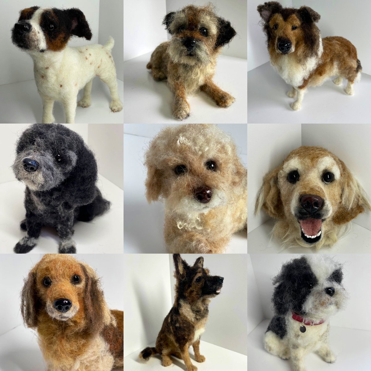 ffinlaysonart's tweet photo. Hello #PortfolioDay - here are some of my 3D needle felted portraits! https://t.co/cdzbDUkTqQ