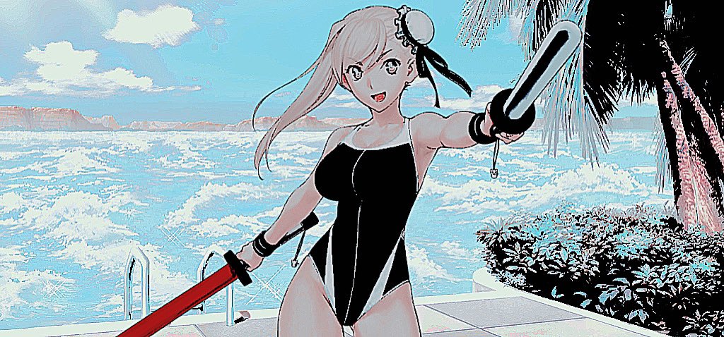 psychoscut's tweet photo. ⠀⠀
"You  bet!  Who  wouldn’t  enjoy  the  sunny  weather!"
 ⠀ https://t.co/icJF0Ai9Fm