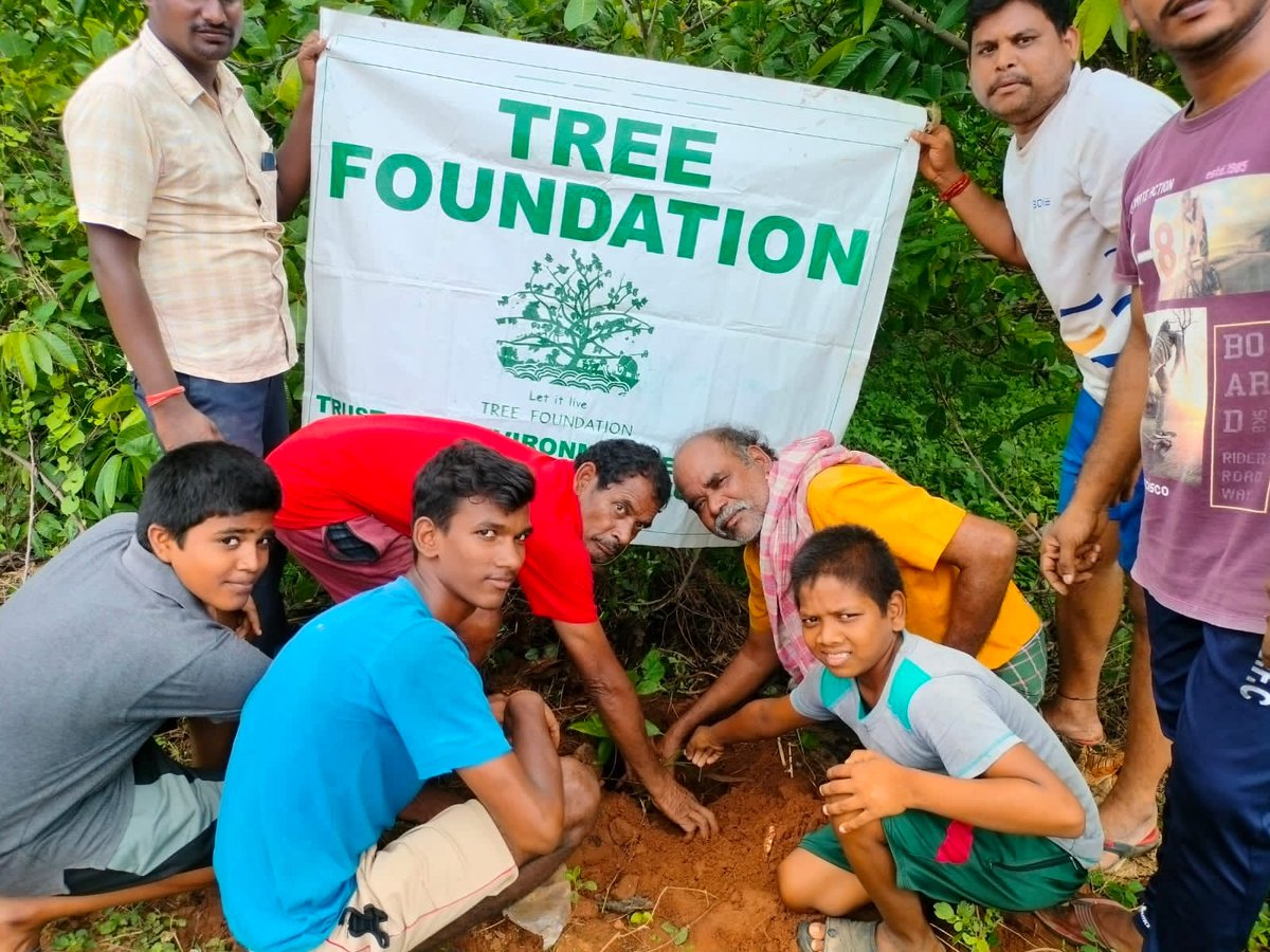 TREEFoundation1's tweet photo. A tree planting drive was undertaken by residents of Yerramukkam village in #Srikakulam district in #AndhraPradesh under the aegis of #TREEFoundation. Saplings were planted all along the approach road to the village.
#greenery #climate #RuralIndia https://t.co/sCOyd90PNP