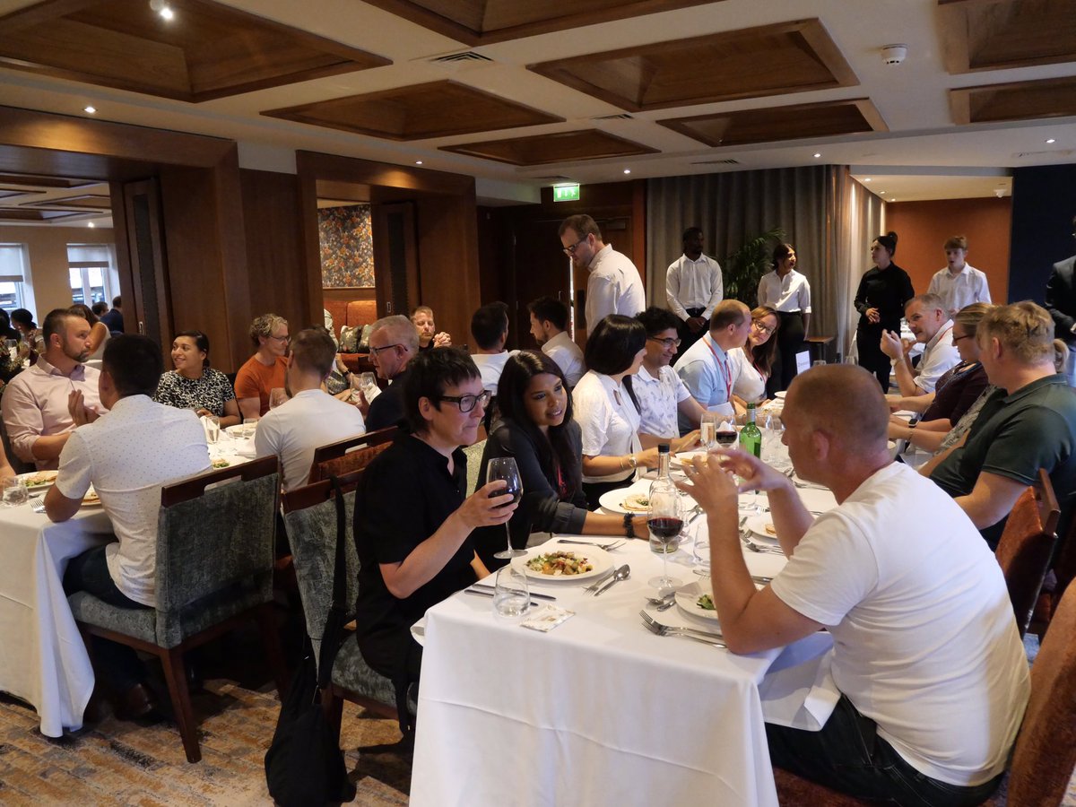 HealthITExpert's tweet photo. Day one draws to a close with our networking dinner where today’s speakers, delegates and sponsors enjoy a three-course meal whilst discussing the key challenges within their organisations. We hope everyone had an enjoyable first day meeting peers and making new connections. https://t.co/YuCUCXPedt