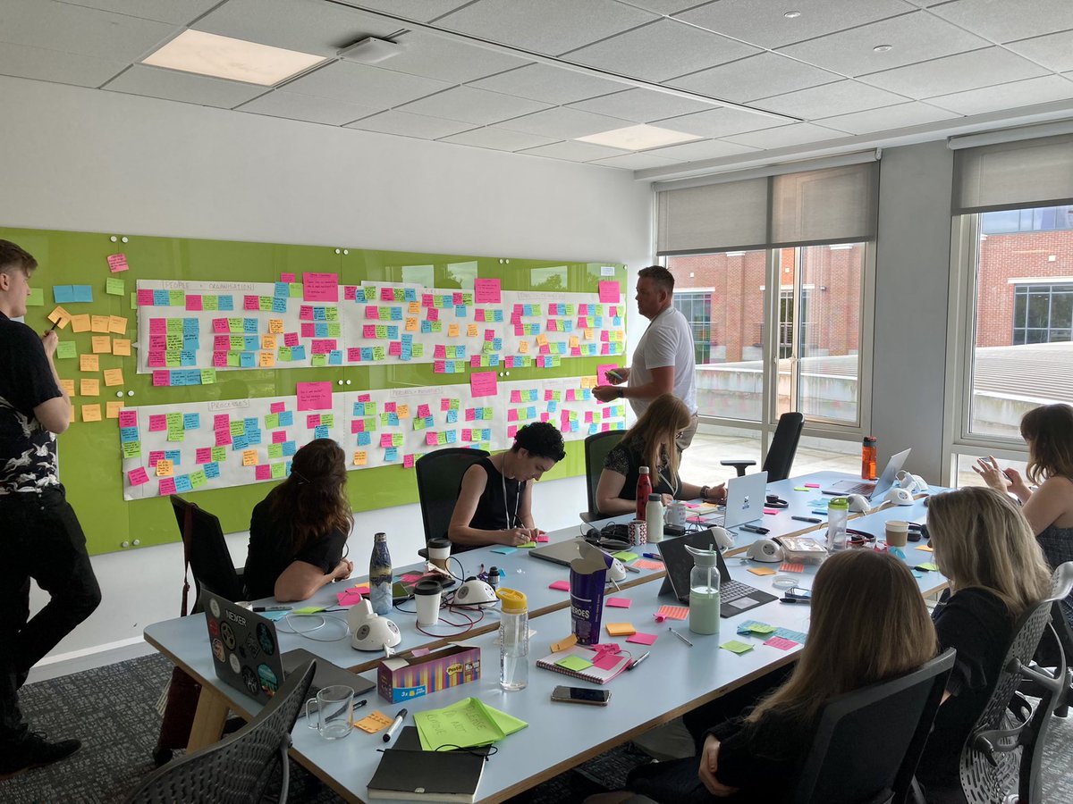 lukeslowen's tweet photo. Design sprint: day 1/5 ✅. Immersed in the context and problem space, focused in on how users / customers / citizens / humans are impacted by the problems we face. Tomorrow, idea sketching 🤩 - can’t wait! https://t.co/ErPu9Dw2zS