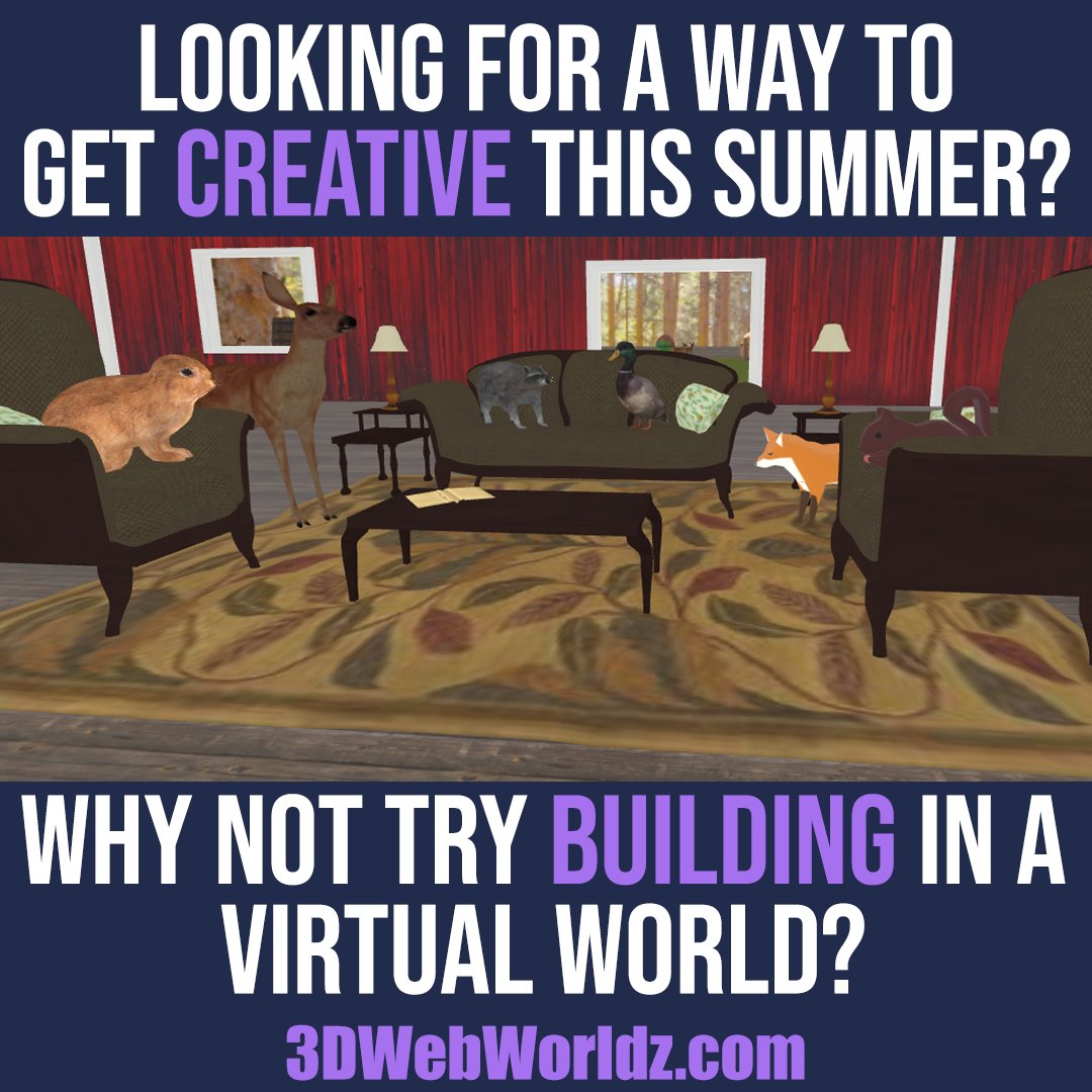 a2zsmartgroup's tweet photo. You can create spaces for any occasion at https://t.co/0A3pWZdYO8! #virtualworld #metaverse #avatars #virtualbuilding #virtualadventure #building #interiordesign #summerfun #animals https://t.co/aBAZwUCiH8