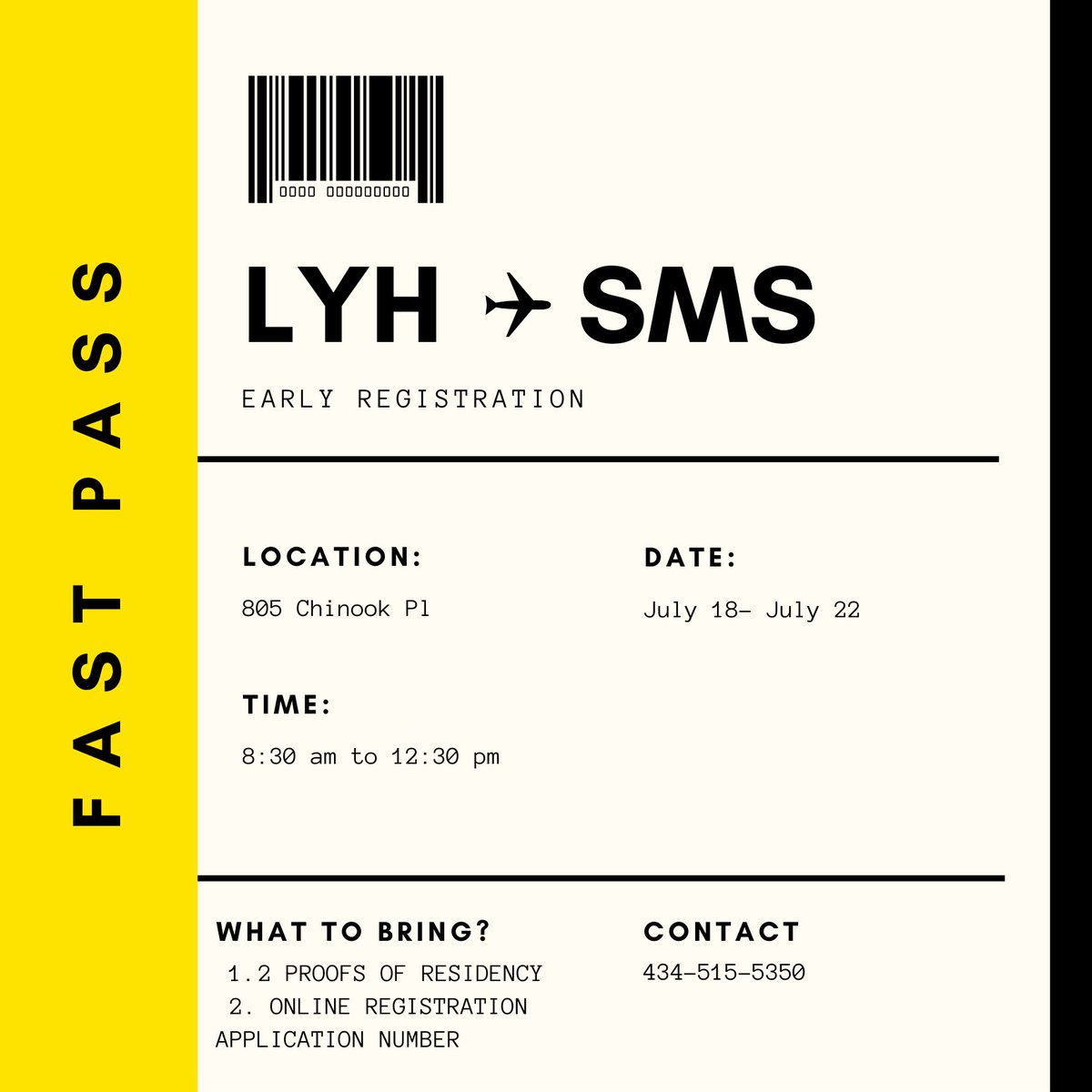 Spartans_SMS's tweet photo. It’s hard to believe school is right around the corner! SMS is holding Fast Pass Week from July 18-22 (8:30am-12:30pm). You will need to bring 2 current proofs of residency. We are also offering assistance w/ online registration. We can’t wait to see our amazing families!💛💙 https://t.co/neqhn4vBk4