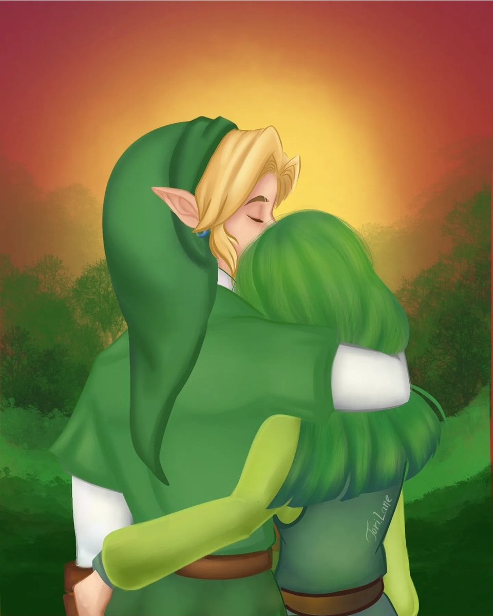TLaneart's tweet photo. Link and (aged-up) Saria #Zelda #LegendofZelda #zeldaocarinaoftime #linktober #linktoberlegacy #melt #Link #Saria #Nintendo #NINTENDO64
#n64 #gamingart https://t.co/9Xoww2ymRG