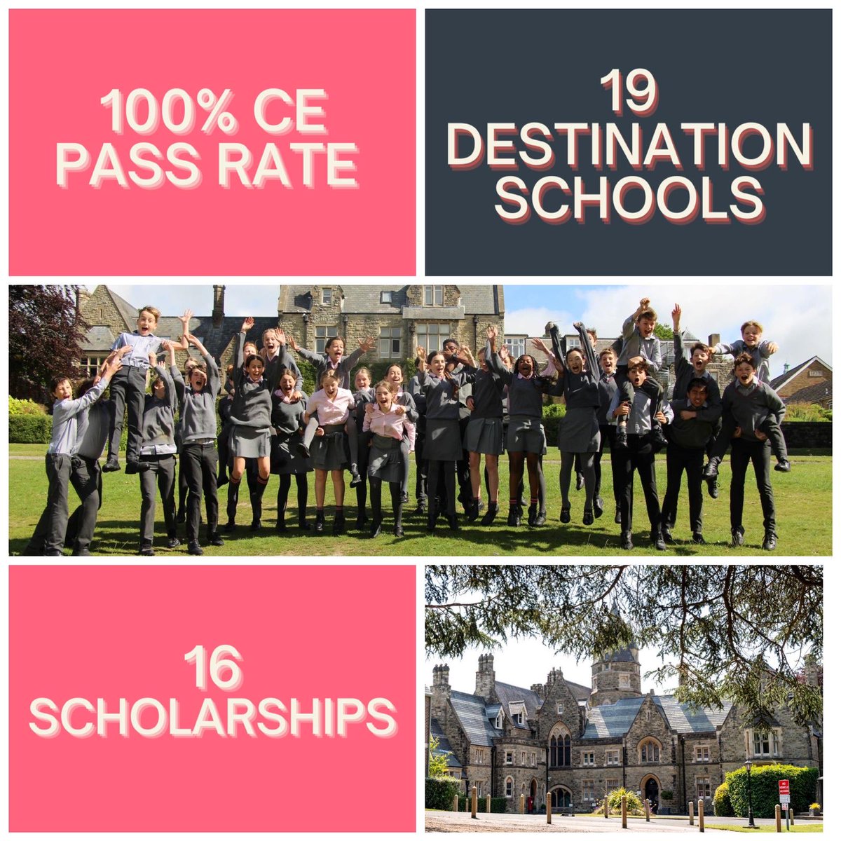 Congratulations to all our Year 8 Leavers for achieving 16 Scholarships and 100% Common Entrance Pass rate to 19 top Senior schools. Check out our Instagram for an exclusive reel to see the children receive their results. ow.ly/GQZS50JUhrs