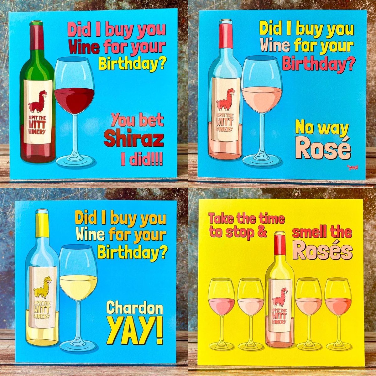 spitthewitt's tweet photo. Are you buying your loved one a bottle of wine for their Birthday?
Why not tell your partner in wine just what to expect when they open their present with these winederful cards. 
check out our wine selection on our Etsy shop 🥂🍷

 🛍 https://t.co/H6STqykp6J https://t.co/pM3ZBAvu9m