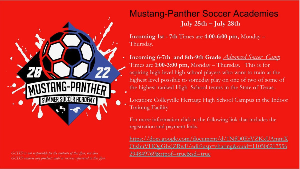 GHS_MensSoccer's tweet photo. @GHS_MensSoccer @HMSBoysAth @CmsColts @CTMSWolfWay @HeritageBroncos @GrapevineMiddle @GCISD_Athletics @GCISD https://t.co/ZgBYq8BGIT