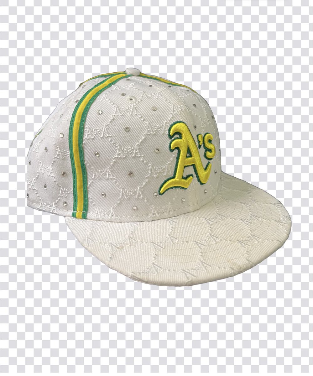 BNASLASH's tweet photo. BNASLASH CUSTOM OAKLAND A’s BASEBALL CAP https://t.co/oeRqtXPcil