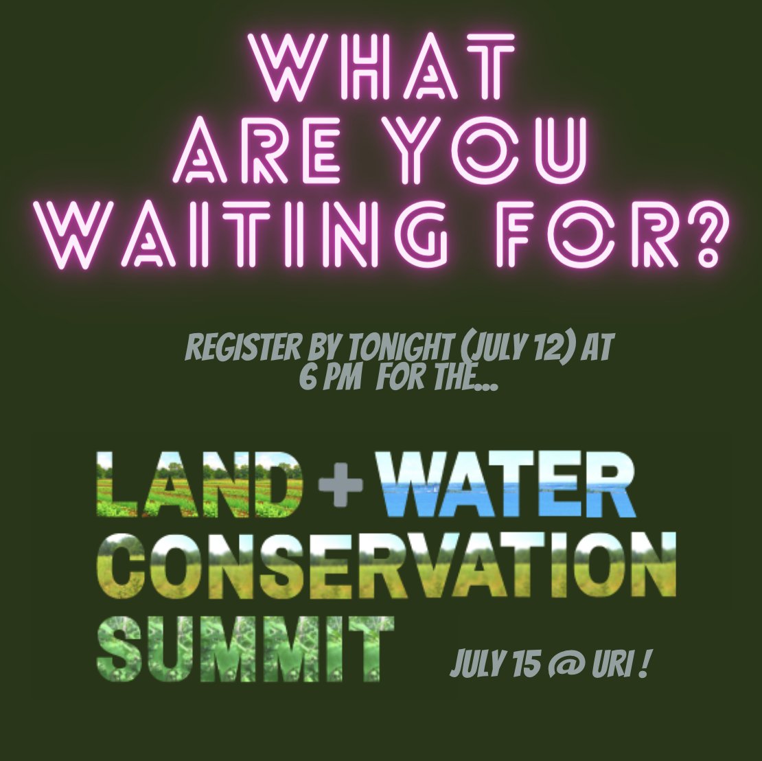 RILandTrusts's tweet photo. TODAY is the last day to register online for the Summit! 
Walk-ins are welcome, cash/check only.

(Note: This registration is only for the MAIN EVENT on July 15th, which is the full day conference!

Link in bio to learn more! https://t.co/wlWxAU9tG1