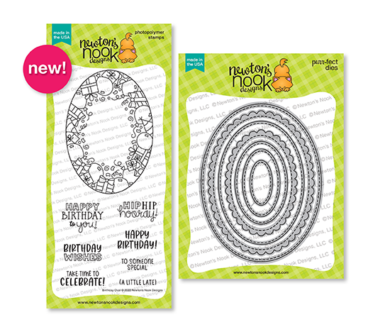 NewtonsNook's tweet photo. Celebrate with our NEW "Birthday Oval" Stamp Set! New Products available July 15. Details at https://t.co/AY9ctUQLSu https://t.co/0Hmn6QltQp