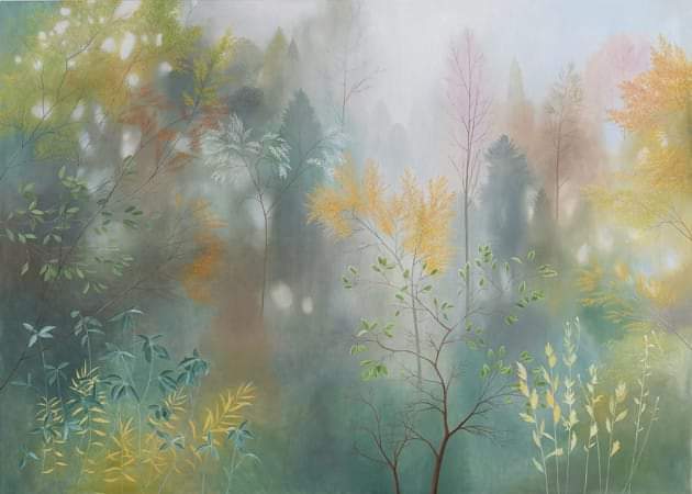 MdelPreite's tweet photo. La brezza all’alba ha segreti da dirti.
Non tornare a dormire.
(Rumi)
#VentagliDiParole
🎨 Astrid Preston, Forest Light https://t.co/bmVBzeqYuU