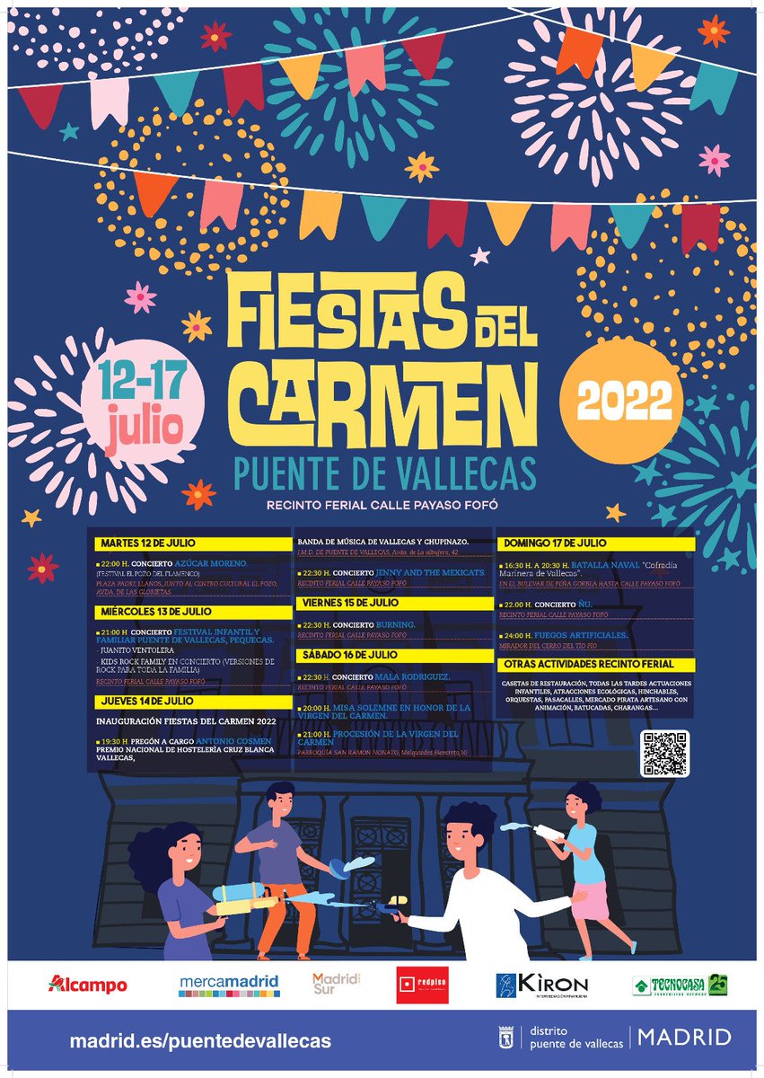 LovingMadrid_'s tweet photo. Preparados, listos...ya! @JMDvivallecas @JMDpvallecas 📯🎉🤸🤿🫧🎆💧🍻🎹🎷 #fiestaspopulares #fiestasenMadrid https://t.co/gH3XkmddMF