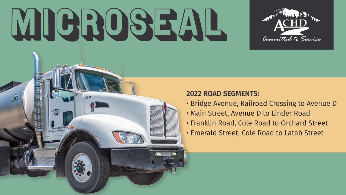 achdidaho's tweet photo. Beginning early August, crews will be working overnight to apply a microseal overlay on various streets in Boise and Kuna. 

So what is the microseal process? The microseal process involves cleaning the existing asphalt and then applying a fast-drying asphalt-base sealant. 1/2 https://t.co/YlfKccEhLu