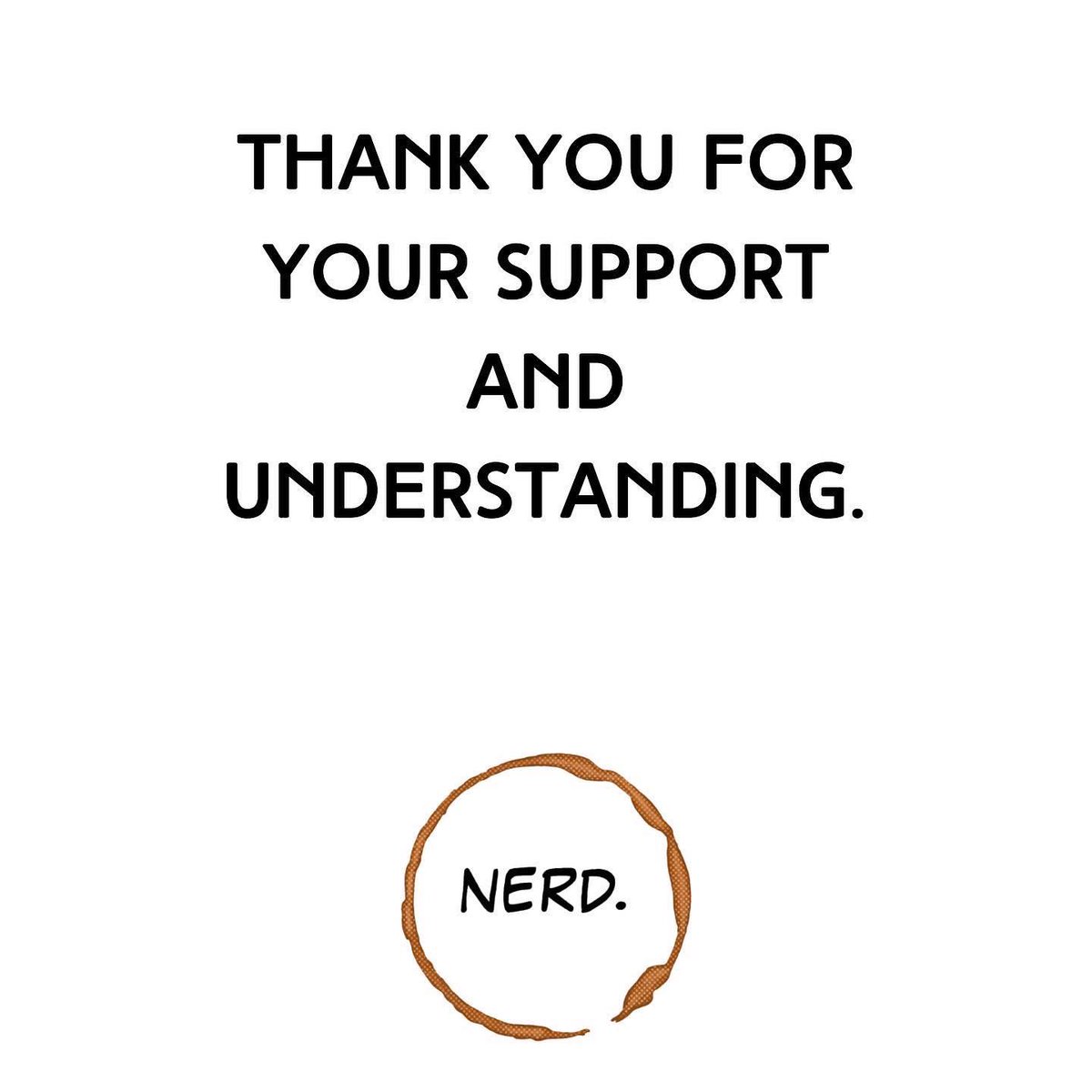 nerdcoffeesac's tweet image. Some sad news, nerds.