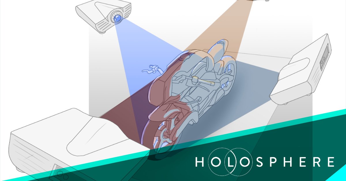 Holosphere_'s tweet photo. To give potential customers the opportunity to build their ideal bike, we developed proprietary 3D projection mapping technology to generate a spatial AR 1:1 scale model of the Vector. https://t.co/vD8SEemGCG