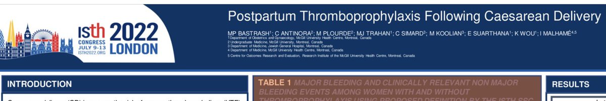 ⭐️ Come check out Dr. Marie-Pier Bastrash #ISTH2022 e-poster in the women’s health section - VPB1416! <a href="/mjulietrahan/">MJ Trahan</a> 
<a href="/camillemsimard/">Camille Simard</a> <a href="/MKoolian/">Maral Koolian</a> <a href="/canvector/">CanVECTOR Network</a> 🩸💉👩‍🍼