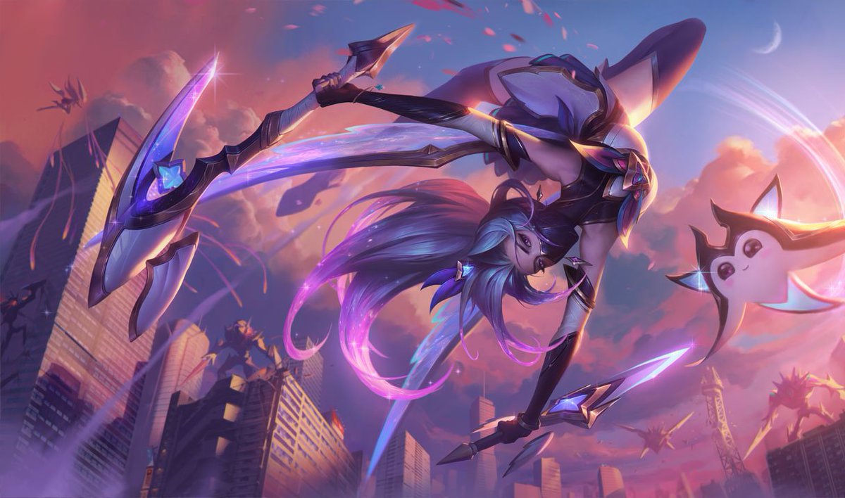 JumaraloHexCore's tweet photo. Star Guardian Universe - League of Legends Skins Bios:

- Star Guardian Akali

"On-again off-again co-captain of a new generation of Star Guardians, Akali's skill in battle is shadowed by her growing realization that the Oath she swore has condemned her to die. 

1/2 https://t.co/ILFe432l0m