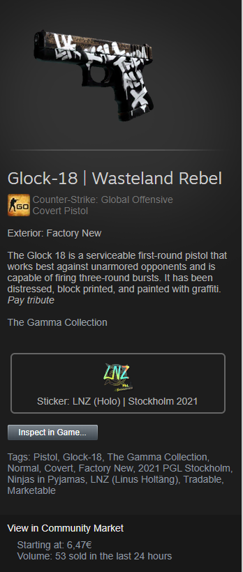 Impulse219's tweet photo. Let's do a simple giveaway to see how many will join ♥️
Glock-18 | Wasteland Rebel (FN) 🤠

☑️Retweet
☑️Like

That's all! Winner in 24 hours ⏰
Good luck ♥️🍀 https://t.co/fRov2XrW28
