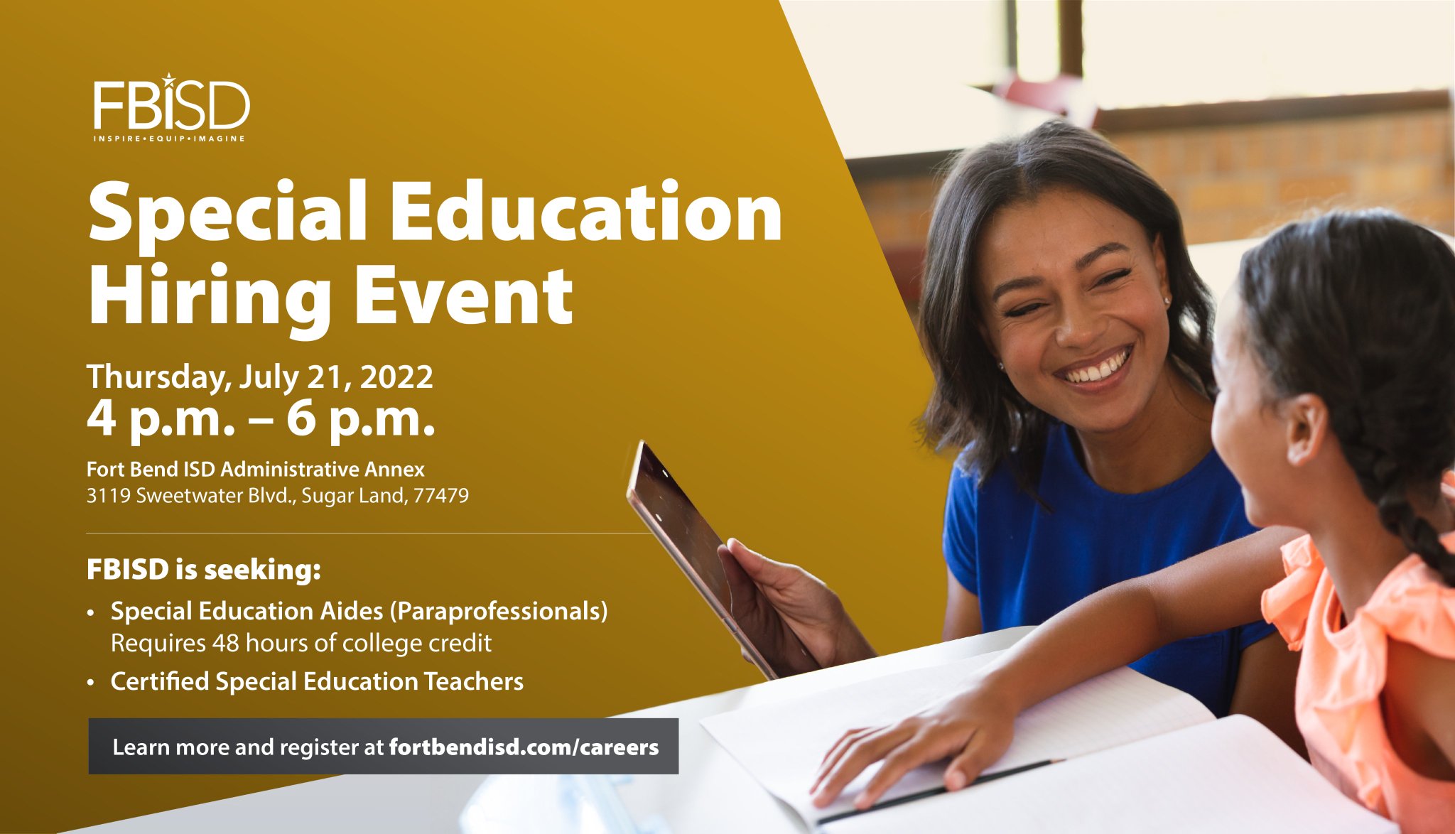 Fort Bend ISD on Twitter "Fort Bend ISD is holding a Special Education