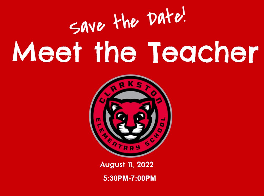Save the Date! Meet the Teacher coming soon!