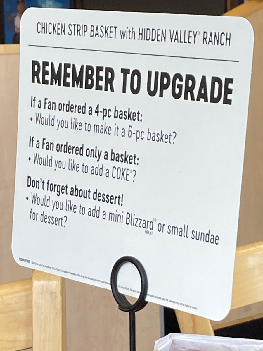 That moment when <a href="/DairyQueen/">Dairy Queen</a> forgets to hide their disgusting upsale expectations from the customers