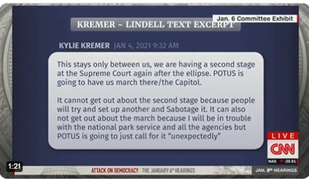 Everyone who witnessed the event all day on live TV Jan6 questioned Trump making his call for supporters to march to the Capitol seem spontaneous. 

We questioned if it was planned in coordination w others. Now we know, the proof can’t be questioned.

#Jan6Justice