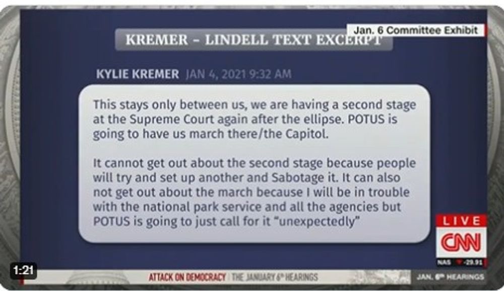 Everyone who witnessed the event all day on live TV Jan6 questioned Trump making his call for supporters to march to the Capitol seem spontaneous. We questioned if it was planned in coordination w others. Now we know, the proof can’t be questioned. #Jan6Justice