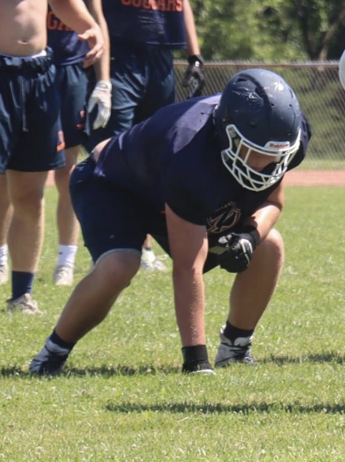 NPCougarFB's tweet photo. Senior Spotlight shines on OL/DL Seth Fuhrman. Seth is the epitome of let your actions do the talking! He is getting stronger and faster each day and will be a force on both sides of the ball this fall. His positive attitude and love for the game is contagious! #Family #Wild9 https://t.co/g8a7Iw2Id2