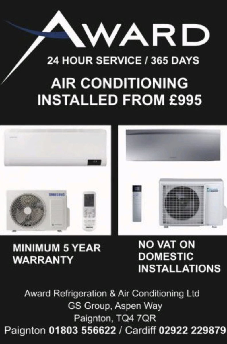 AwardRAC's tweet photo. We have some fantastic never seen before offers on Air conditioning,get in touch today, to see how we can help you

https://t.co/Q6ugcsfTQ6

#Devon #Cornwall #Somerset #Wales #Torquay #paignton #brixham #Plymouth #Cardiff #newport #offer #airconditioning #Deals #novat #warranty https://t.co/g2WhzFCZgN