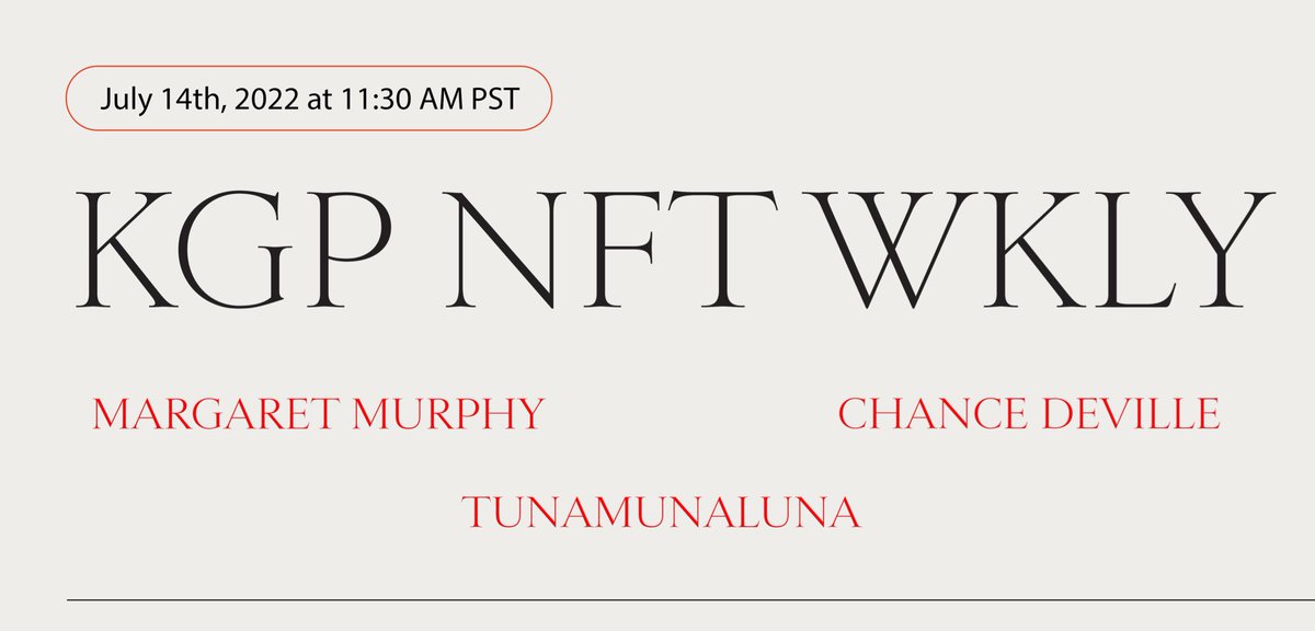 Tune in Thursday at 11:30am Pacific @margaretphoto <a href="/Chanceydeville/">Chancedeville</a> <a href="/tunamunaluna/">tunamunaluna</a>  x.com/i/spaces/1ZkKz…